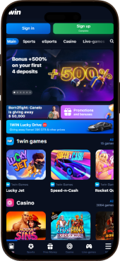 1win app main screen