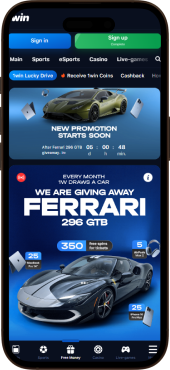 1win app free money screen