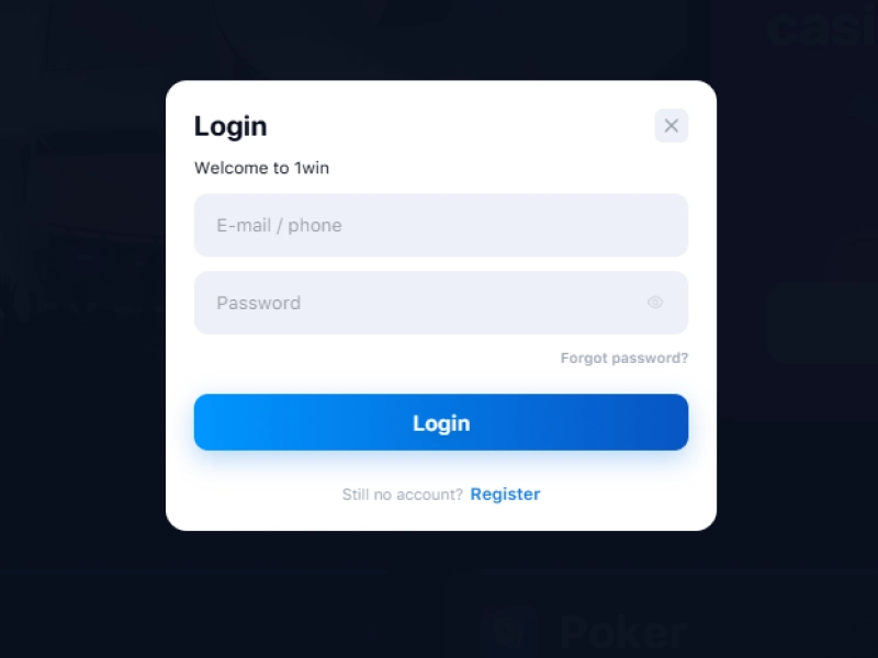 1Win Nigeria official login page showing fields for username and password highlighted for creating or accessing an account.