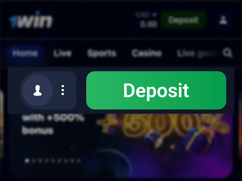 1Win Nigeria Deposit section showing secure Nigerian payment methods including bank cards, transfers and mobile money options.