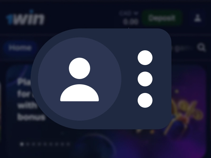 1Win Nigeria mobile app dashboard after successful login showing betting options, deposit and withdrawal features, and account balance.