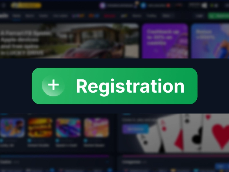 1Win Nigeria official homepage showing online registration section highlighted for creating a new betting account.