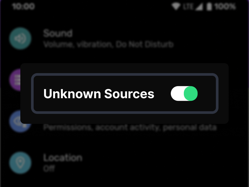 Enable Unknown Sources