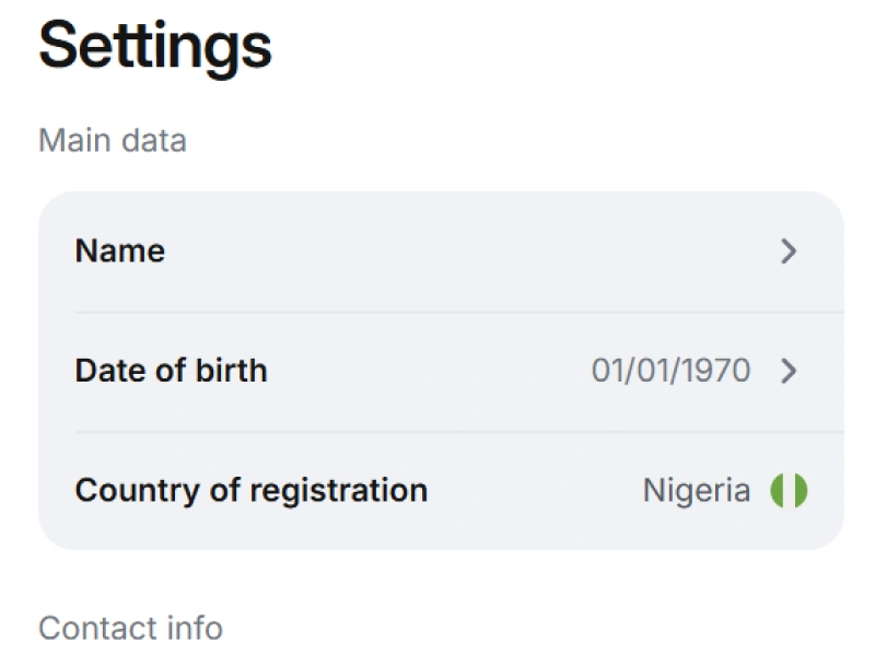 Provide Personal Information